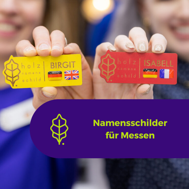 Namensschilder für Messen und Konferenzen