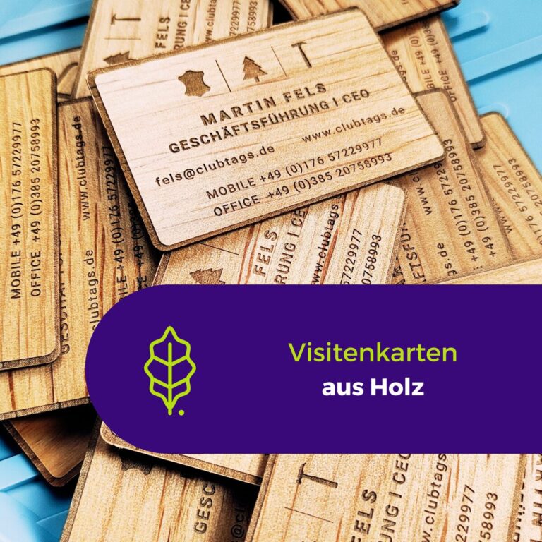 Visitenkarten aus Holz