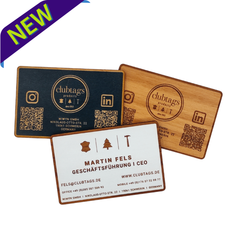 Visitenkarten aus Holz