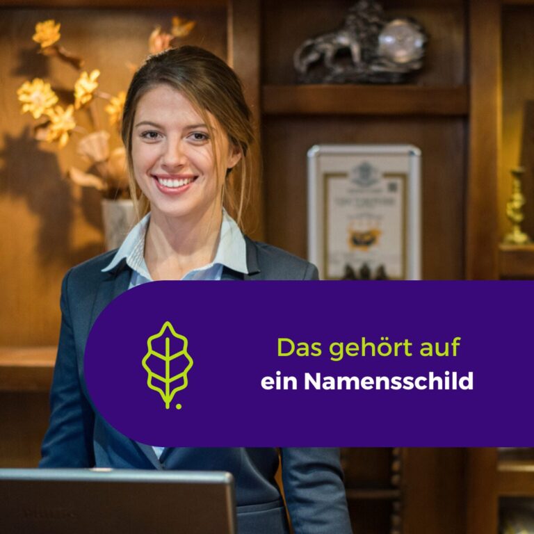 Das gehört auf ein Namensschild