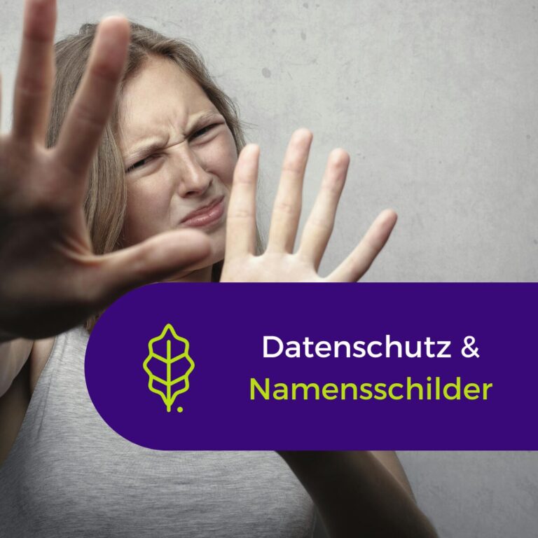 Datenschutz Namensschilder