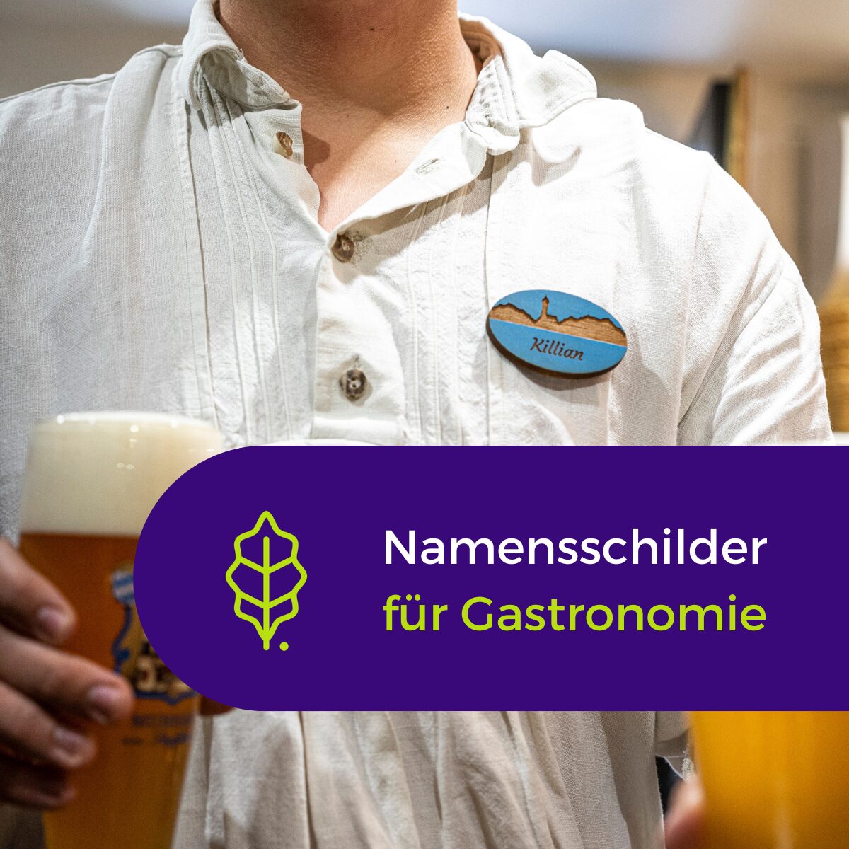 Namensschild für Gastronomie