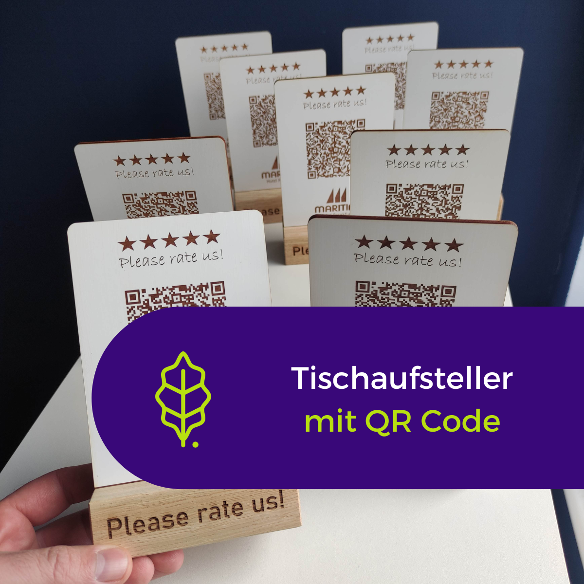 Tischaufsteller QR Code