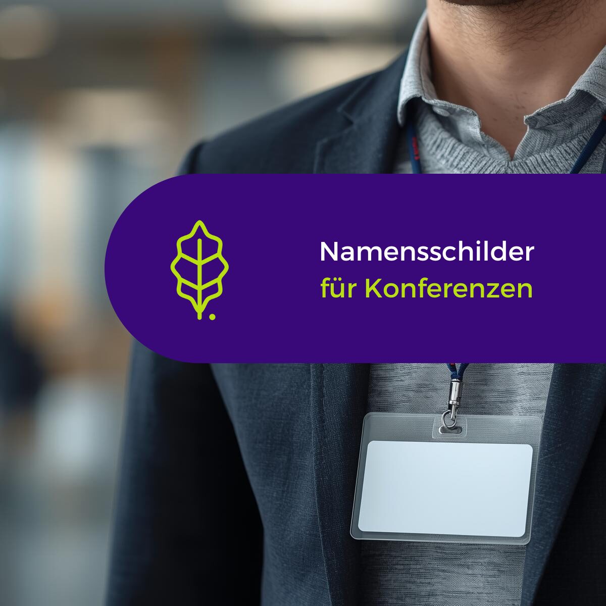 Plastikhülle Namensschild