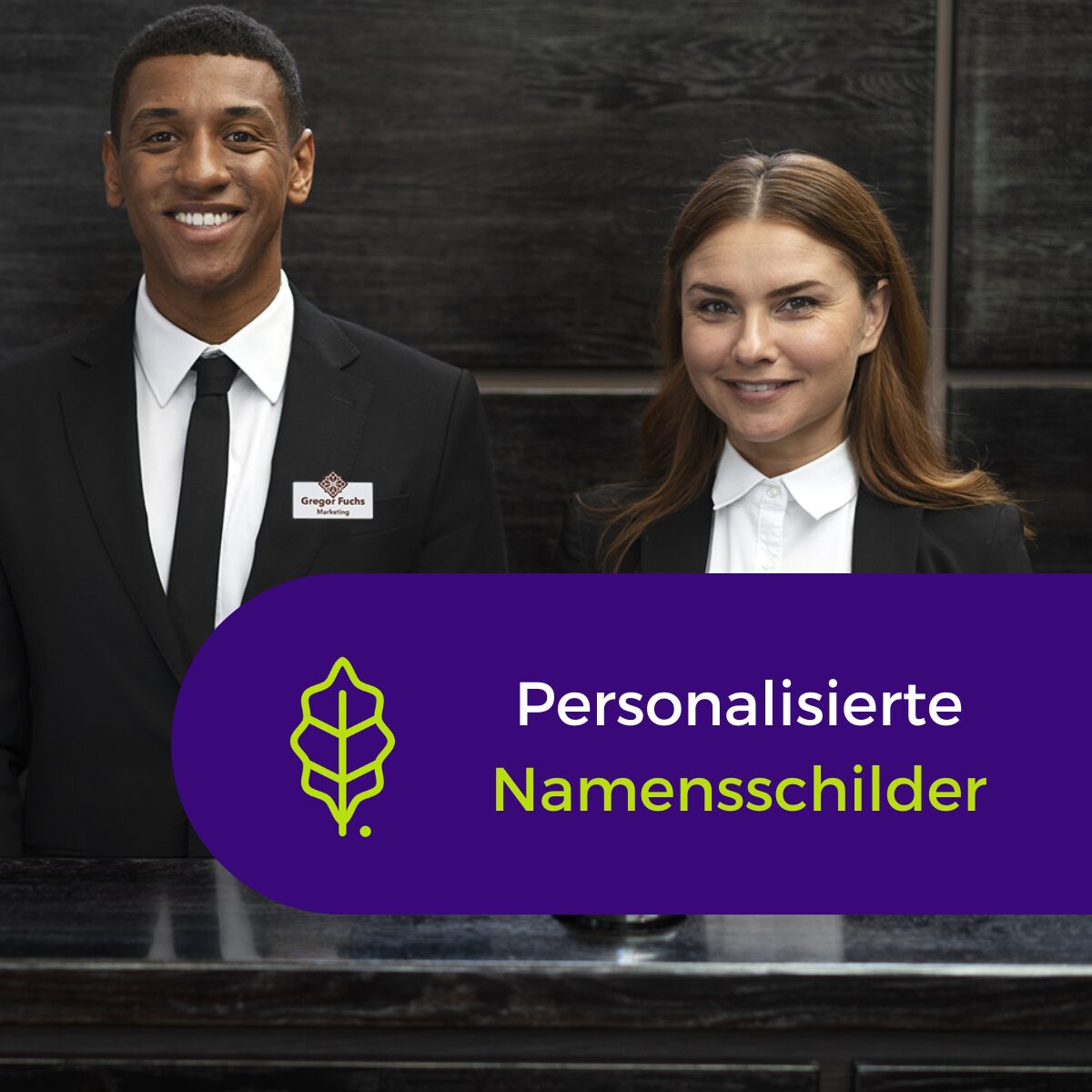 Personalisierte Namensschilder