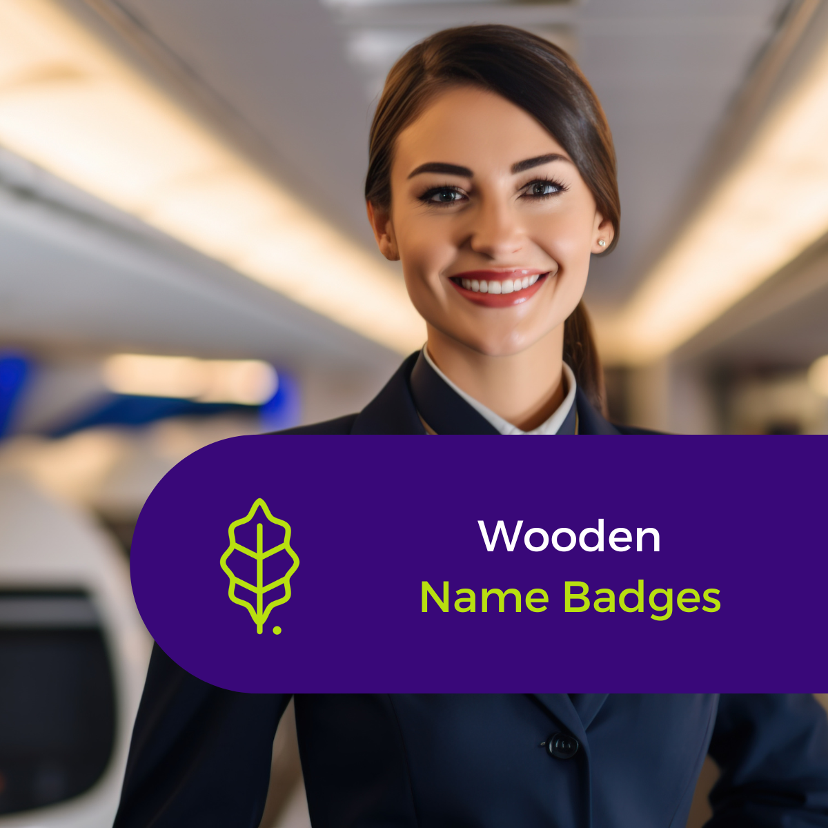 Wooden name badge