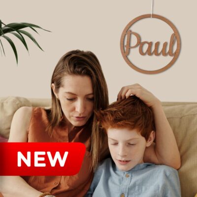 Kindernamensschild aus Holz